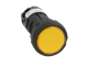 Idec, HW1P-1FQD-Y-12V, Pilot Light, Yellow, LED, Flat Round Style
