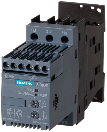 Siemens 3RW3014-1BB04, Softstarter, 6.5 Amps, 1HP @ 230V/3HP @ 460V,  24VAC/DC Control Voltage, Screw Terminals