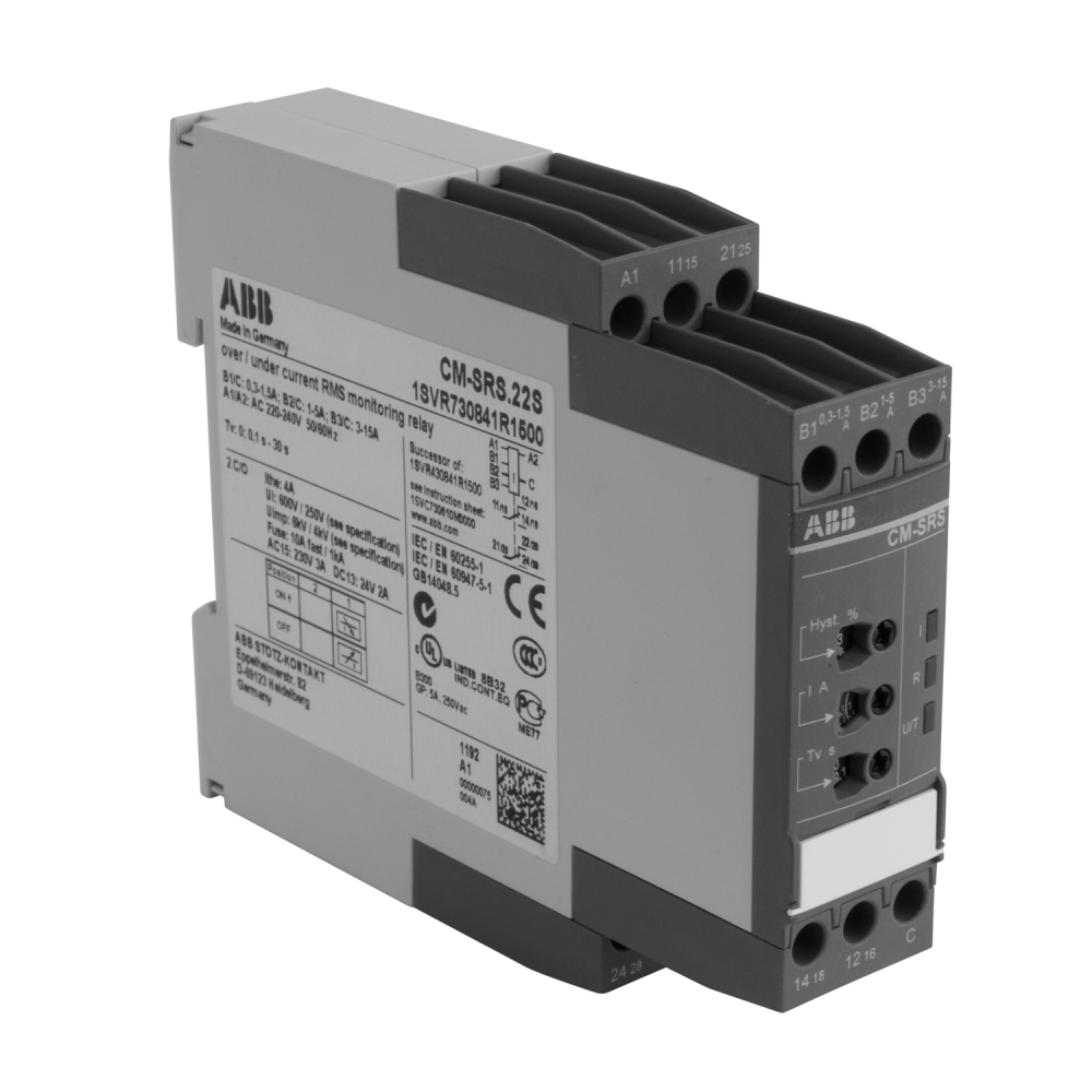 ABB 1SVR730841R1500 CM-SRS.22S CURRENT MON. RELAY