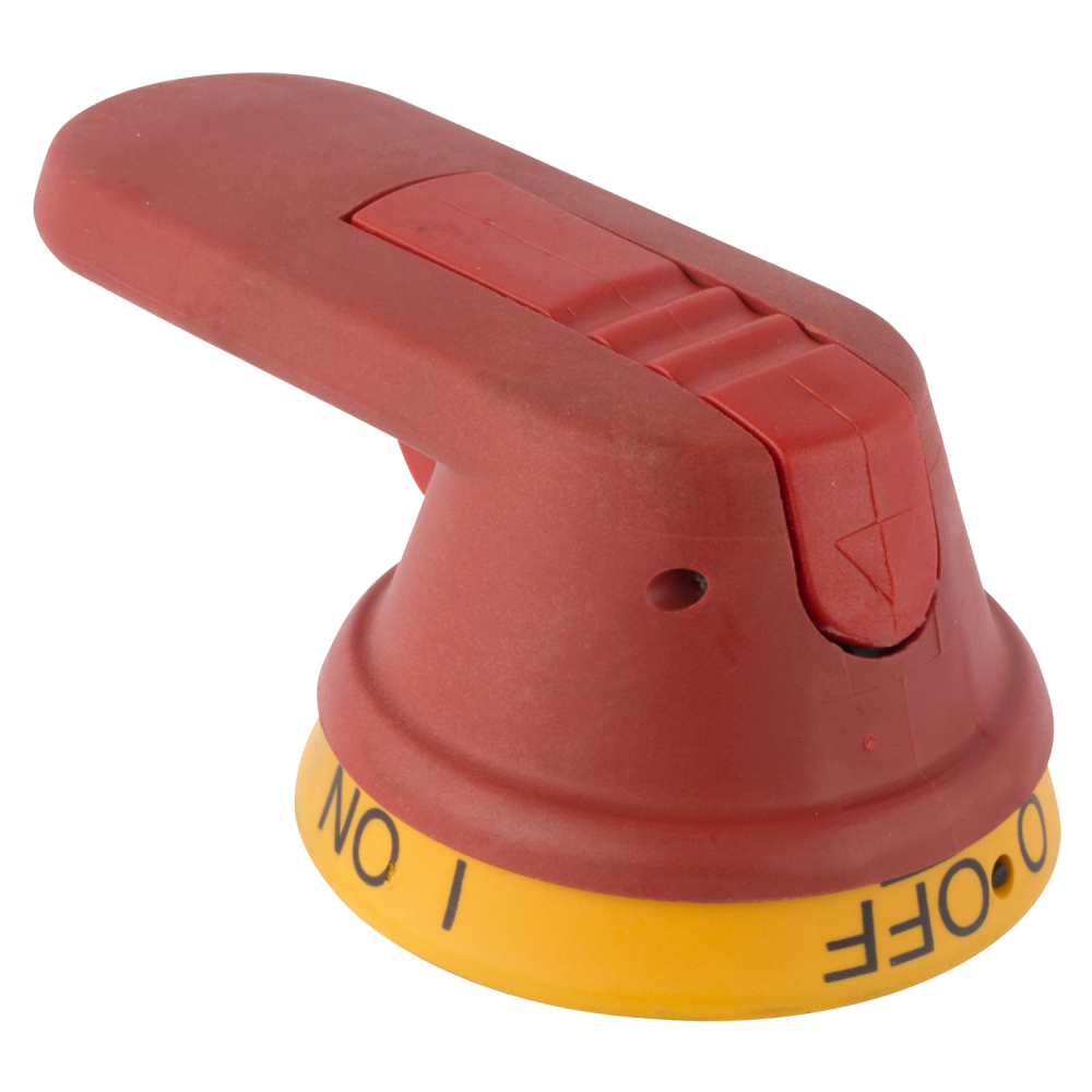 ABB OHY80J6 Pistol Grip Handle - Red/Yellow, For OT200 To OT315 Switches, 80mm Length, IP65