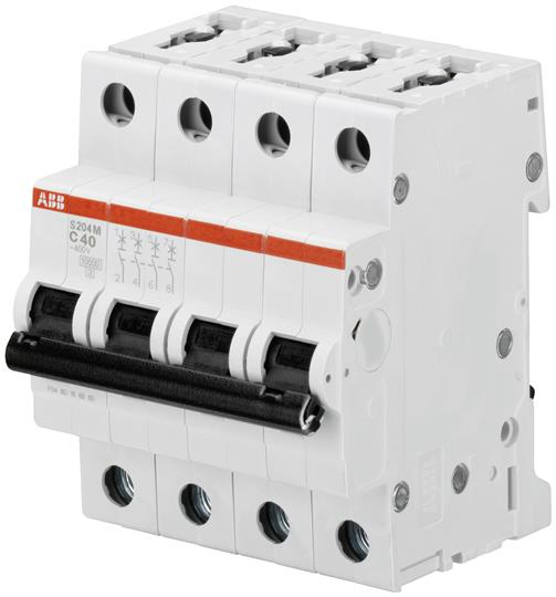 ABB S204M-C16 MCB 230V 4P 16A C 480Y/277 SUPP