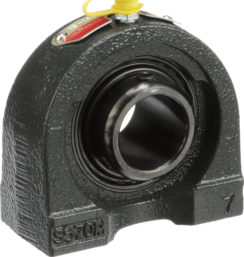1-5/16 Base to Center Height 3/4 Bore Sealmaster TB-12 Tapped Base Pillow Block Ball Bearing Setscrew Locking Collar 2 Bolt Hole Spacing Width Felt Seals Cast Iron Housing Non-Expansion Type Regreasable Normal-Duty 
