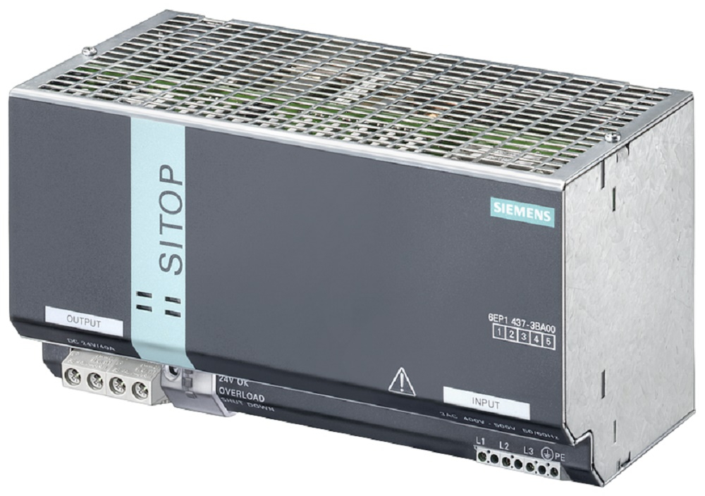 Reinig de vloer statisch beheerder Siemens 6EP1437-3BA00 Power Supply, 24VDC Output, 40 Amps
